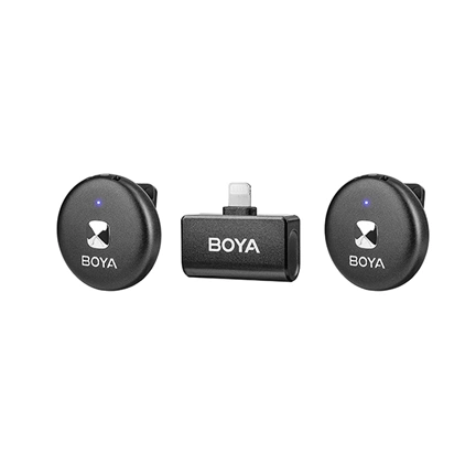 BOYA Omic-D 2.4GHz Ultrakompakt vezetéknélküli szett (iOS 1+2 Töltődoboz) Fehér
