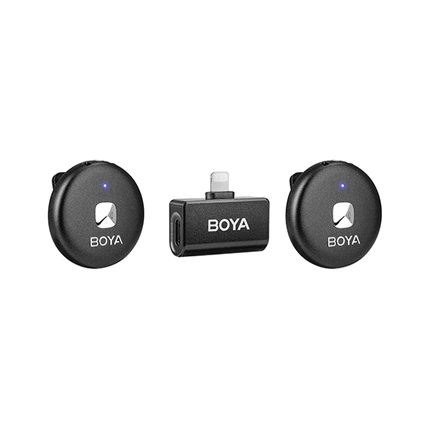 BOYA Omic-D 2.4GHz Ultrakompakt vezetéknélküli szett (iOS 1+2 Töltődoboz) Fehér