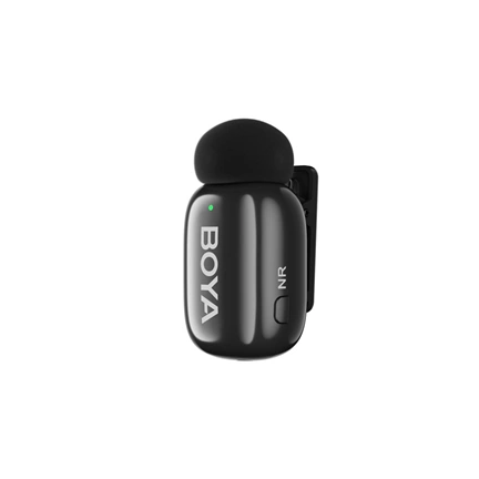 BOYA Mini - Ultrakompakt 2,4 GHz-es vezeték nélküli mikrofon Lightning csatlakozóval 2 adó + 1 vevő Fekete BOYA Mini - Ultrakompakt 2,4 GHz-es vezeték nélküli mikrofon Lightning csatlakozóval 2 adó + 1 vevő Fekete