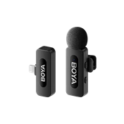 BOYA V Series vezeték nélküli mikrofon Lightning csatlakozós eszközökhöz, 1 adó + 1 vevő BOYA V Series vezeték nélküli mikrofon Lightning csatlakozós eszközökhöz, 1 adó + 1 vevő