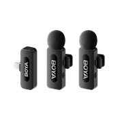 BOYA V Series vezeték nélküli mikrofon Lightning csatlakozós eszközökhöz, 2 adó + 1 vevő BOYA V Series vezeték nélküli mikrofon Lightning csatlakozós eszközökhöz, 2 adó + 1 vevő