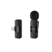 BOYA V Series vezeték nélküli mikrofon USB-C csatlakozós eszközökhöz, 1 adó + 1 vevő BOYA V Series vezeték nélküli mikrofon USB-C csatlakozós eszközökhöz, 1 adó + 1 vevő