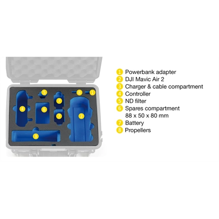 B&W Case type 3000 for DJI Mavic Air 2 / Air 2S yellow