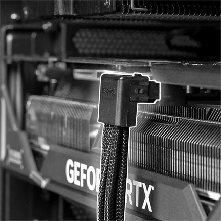 Be Quiet! Kábel - 2X6PIN / 12VHPWR 90° CABLE PCI-E 5.0 táp kábel