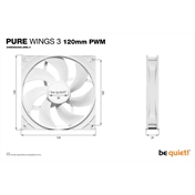 Be Quiet! PURE WINGS 3 120mm (BL110) - fehér