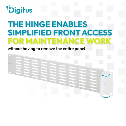 Digitus Blank cover with ventilation grille and hinge for 482.6 mm (19") enclosures