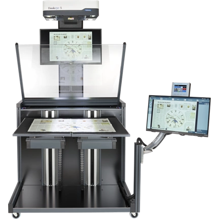 Bookeye 5 Professional, Color, A1+, 600dpi, autom. book cradle 35 cm, autom. glass plate, 27" 4K TFT Bookeye 5 Professional, Color, A1+, 600dpi, autom. book cradle 35 cm, autom. glass plate, 27" 4K TFT