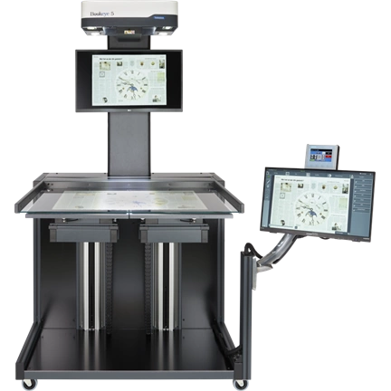 Bookeye 5 Professional, Color, A1+, 600dpi, autom. book cradle 35 cm, autom. glass plate, 27" 4K TFT Bookeye 5 Professional, Color, A1+, 600dpi, autom. book cradle 35 cm, autom. glass plate, 27" 4K TFT