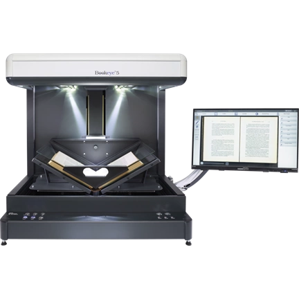 Bookeye 5 V2 Semiautomatic, Color, A2+,600dpi,, V-book cradle, autom. V-glass plate Bookeye 5 V2 Semiautomatic, Color, A2+,600dpi,, V-book cradle, autom. V-glass plate