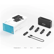 Boya BY-V4U - 2,4 GHz-es, négycsatornás vezeték nélküli mikrofon USB-C csatlakozóval Boya BY-V4U - 2,4 GHz-es, négycsatornás vezeték nélküli mikrofon USB-C csatlakozóval