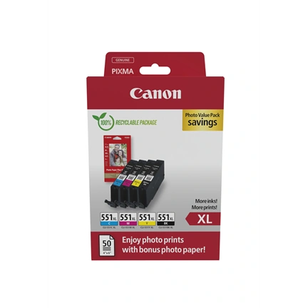 CANON CLI-551XL C/M/Y/BK Photo Pack