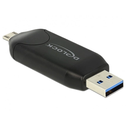 CARD READER DELOCK Micro USB OTG-kártyaolvasó + USB 3.0 A-csatlakozódugó