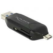 CARD READER DELOCK Micro USB OTG-kártyaolvasó + USB 3.0 A-csatlakozódugó