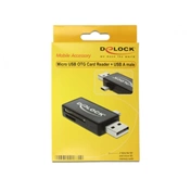 CARD READER DELOCK  Micro USB OTG-kártyaolvasó + USB A-csatlakozódugó (91731)