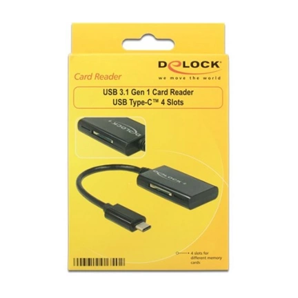 CARD READER DELOCK USB 3.1 Type-C 4in1