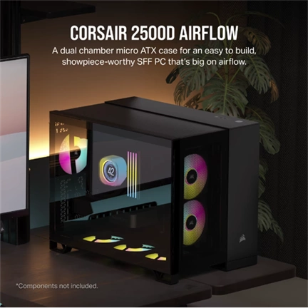 CORSAIR 2500D Airflow Tempered Glass Black