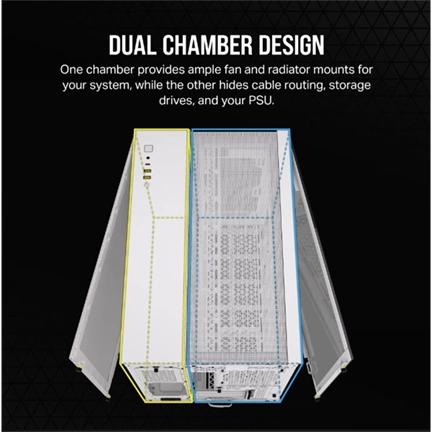 CORSAIR 2500D Airflow Tempered Glass White