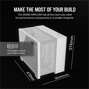 CORSAIR 2500D Airflow Tempered Glass White