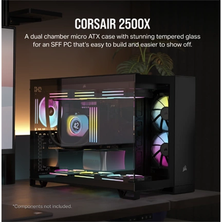 CORSAIR 2500X Tempered Glass Black