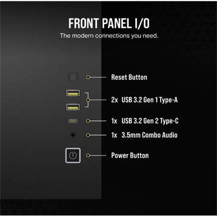 CORSAIR 2500X Tempered Glass Black