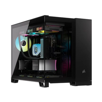 CORSAIR 2500X Tempered Glass Black RGB iCue