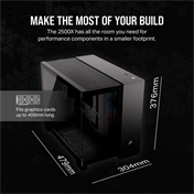 CORSAIR 2500X Tempered Glass Black RGB iCue