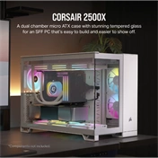 CORSAIR 2500X Tempered Glass White