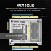 CORSAIR 2500X Tempered Glass White