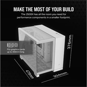 CORSAIR 2500X Tempered Glass White