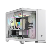 CORSAIR 2500X Tempered Glass White RGB iCue