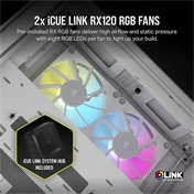 CORSAIR 2500X Tempered Glass White RGB iCue