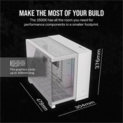 CORSAIR 2500X Tempered Glass White RGB iCue