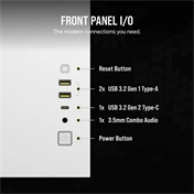 CORSAIR 2500X Tempered Glass White RGB iCue