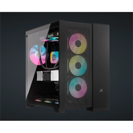 CORSAIR 6500D Tempered Glass Dual-Chamber - Black