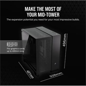 CORSAIR 6500D Tempered Glass Dual-Chamber - Black
