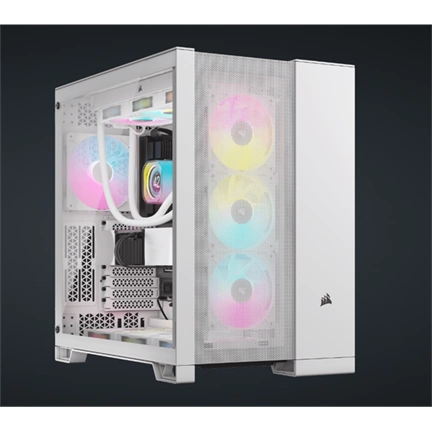 CORSAIR 6500D Tempered Glass Dual-Chamber - White