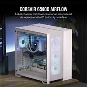 CORSAIR 6500D Tempered Glass Dual-Chamber - White