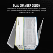 CORSAIR 6500D Tempered Glass Dual-Chamber - White