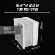 CORSAIR 6500D Tempered Glass Dual-Chamber - White