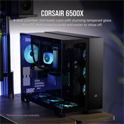 CORSAIR 6500X Tempered Glass Dual-Chamber - Black