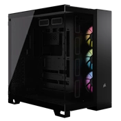 CORSAIR 6500X Tempered Glass Dual-Chamber - Black RGB iCue