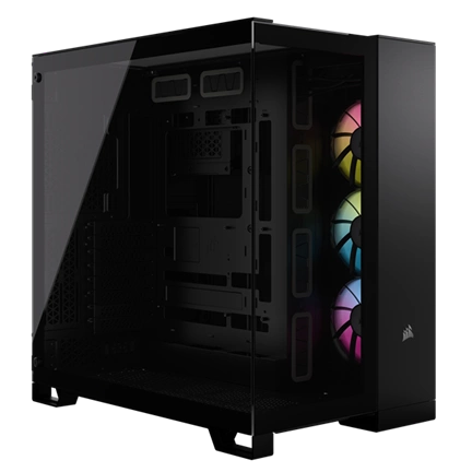 CORSAIR 6500X Tempered Glass Dual-Chamber - Black RGB iCue