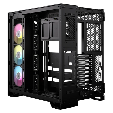 CORSAIR 6500X Tempered Glass Dual-Chamber - Black RGB iCue