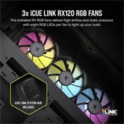 CORSAIR 6500X Tempered Glass Dual-Chamber - Black RGB iCue