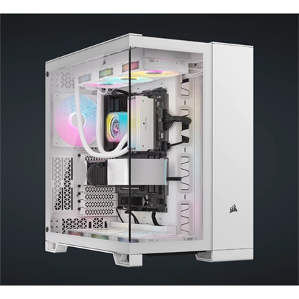 CORSAIR 6500X Tempered Glass Dual-Chamber - White