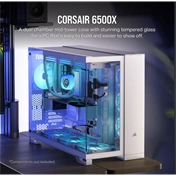 CORSAIR 6500X Tempered Glass Dual-Chamber - White