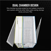 CORSAIR 6500X Tempered Glass Dual-Chamber - White