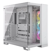 CORSAIR 6500X Tempered Glass Dual-Chamber - White RGB iCue
