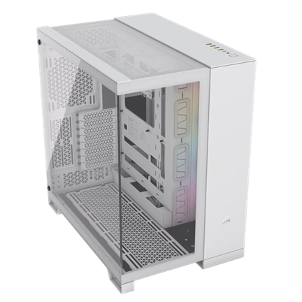 CORSAIR 6500X Tempered Glass Dual-Chamber - White RGB iCue
