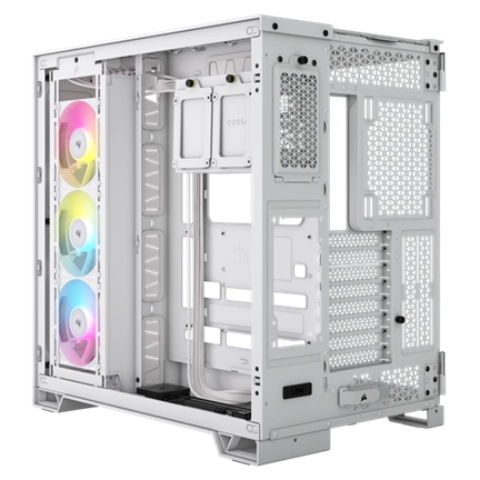 CORSAIR 6500X Tempered Glass Dual-Chamber - White RGB iCue